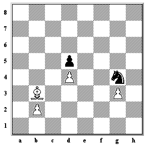 Blocked pawns on the chessboard